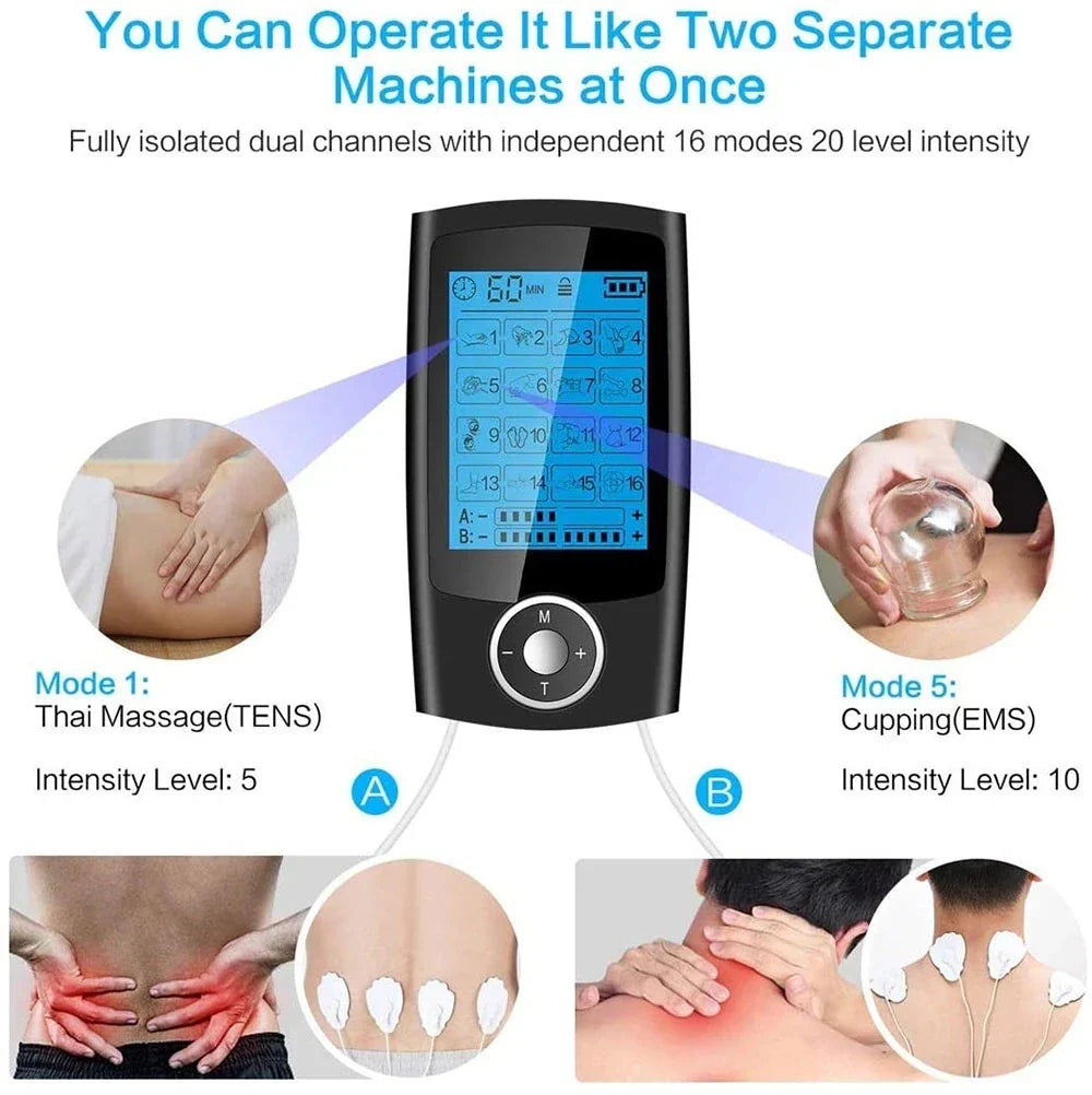 16 Modes EMS Tens Relax Stimulator Acupuncture Massage