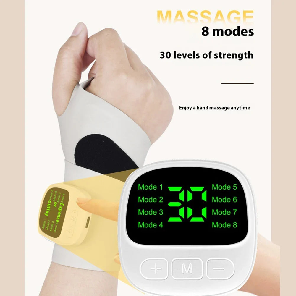 Cordless Electric Wrist Massager 8 Modes 30 Levels