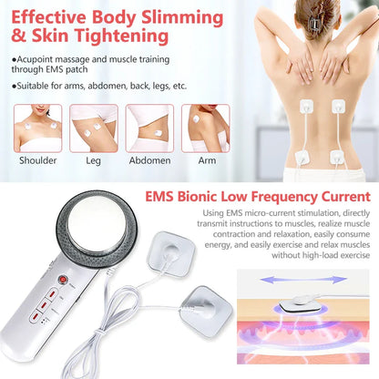 Kemetvov 3 In 1 EMS Infrared Ultrasonic Massager Slimming