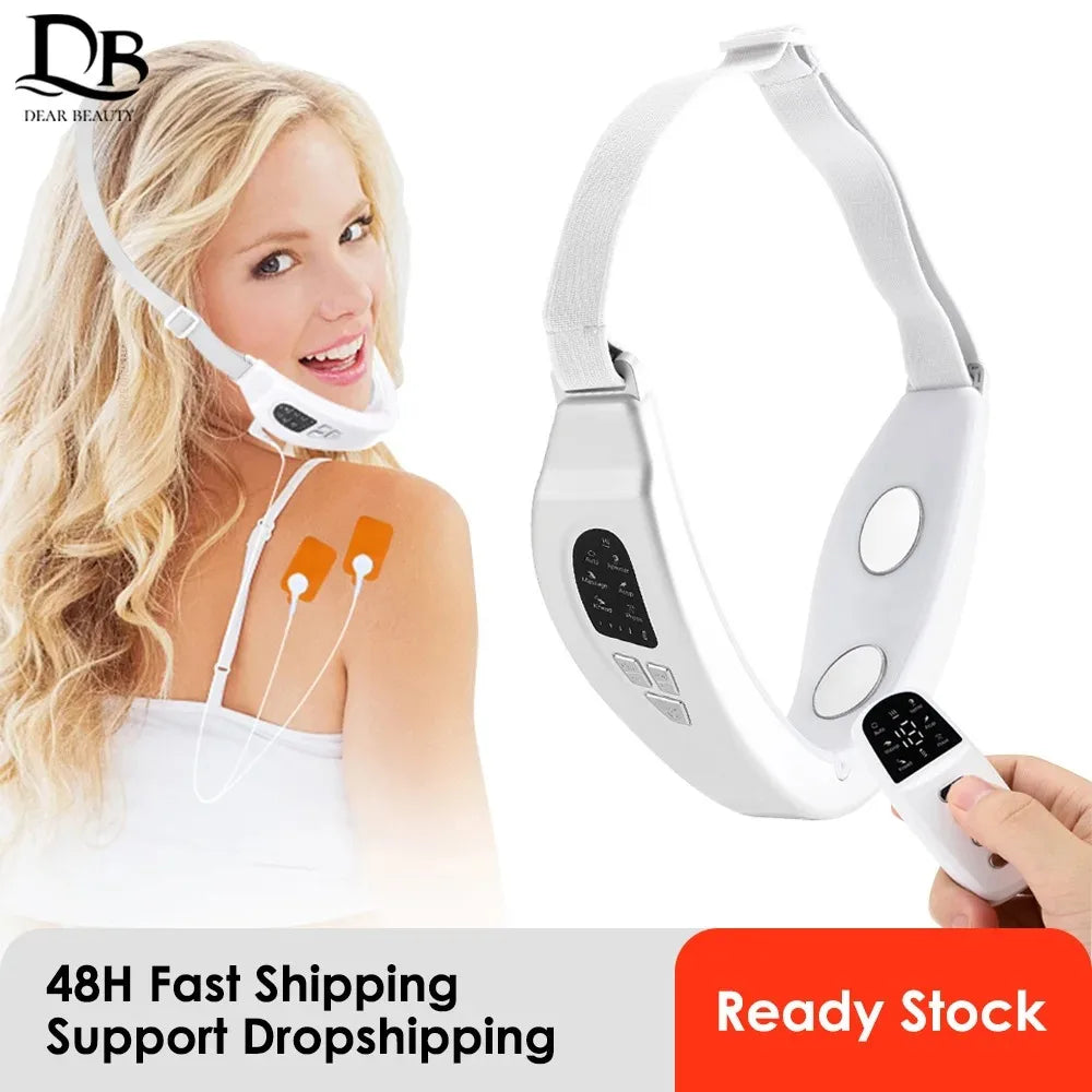 Microcurrent Facial Lifting EMS Massager With LED Therapy