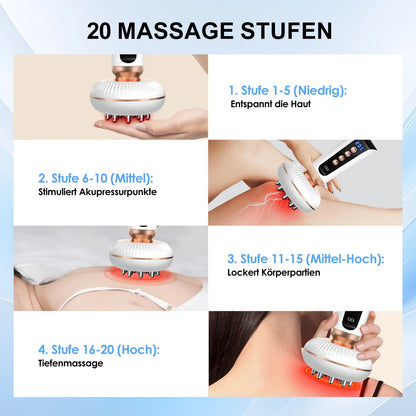 20 Gears Electric Gua Sha Cupping Massager With Heating