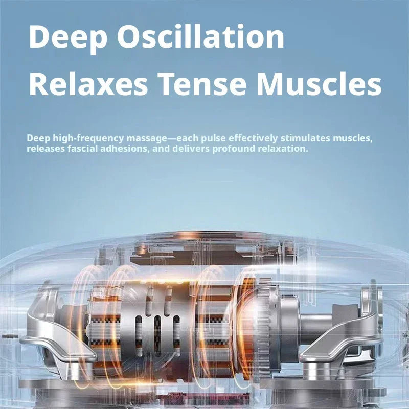 6-Head Deep Tissue Massage Gun with Powerful Vibration for Full-Body Recovery