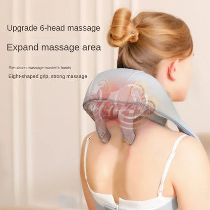 P100 – Heated Shiatsu Neck Massage Wrap With Heat Therapy