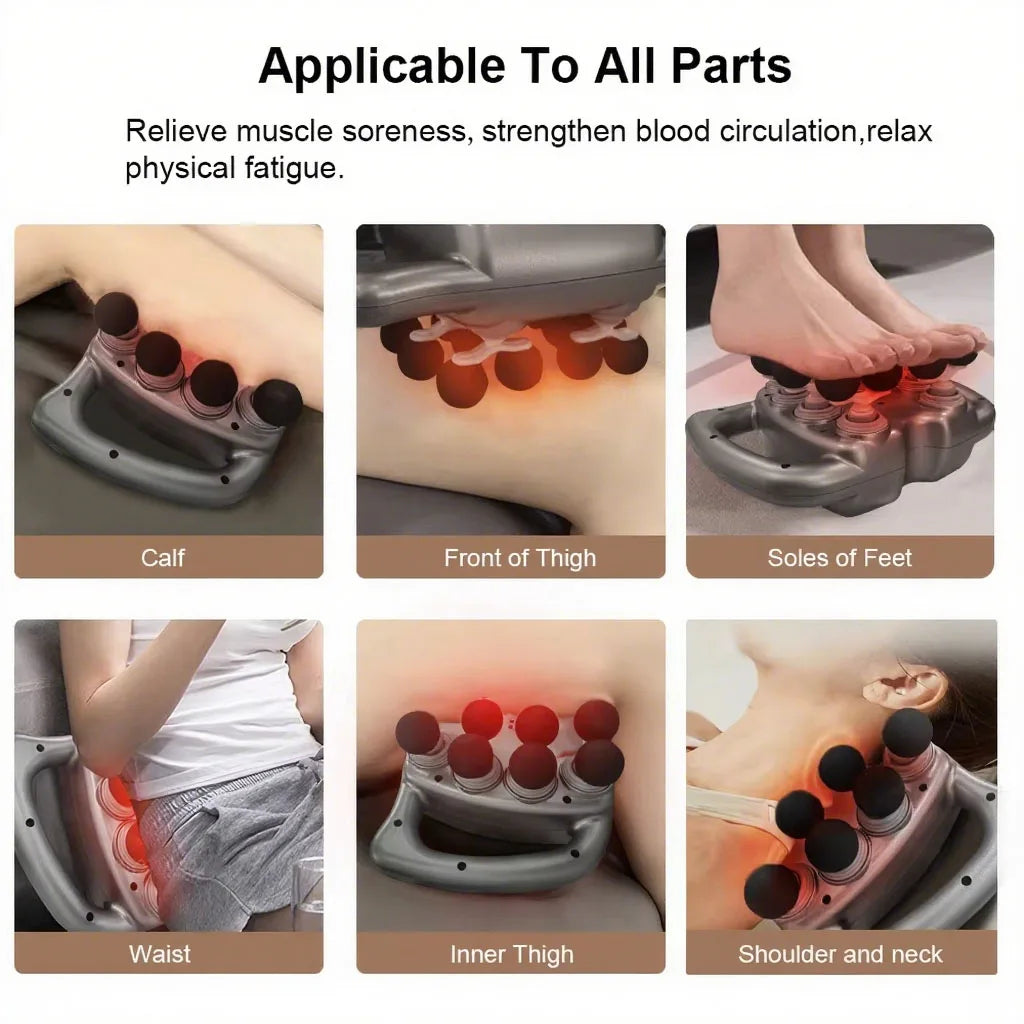 16-Head Cordless Massage Gun - Deep Tissue Percussion
