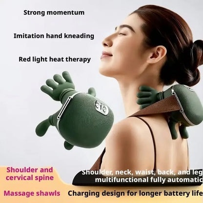Heated Neck Massager with Shiatsu for Cervical and Shoulder Pain Relief at Home