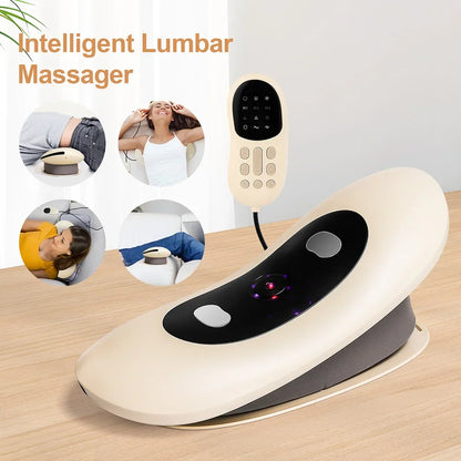 Electric Lumbar Traction Massager – Adjustable Vibration for Back Support