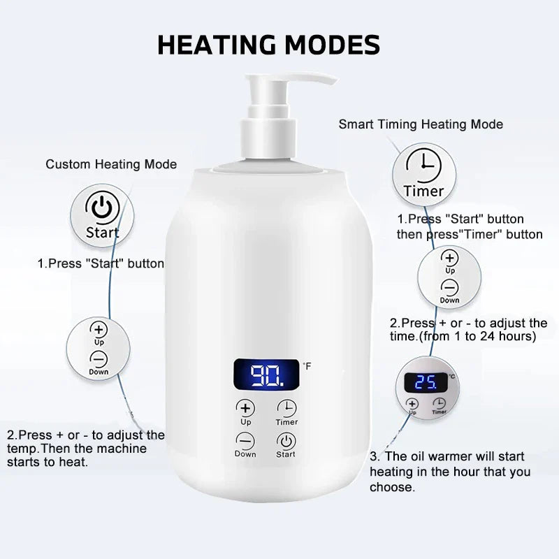 Massage Oil Heater With LED Screen – Digital Display