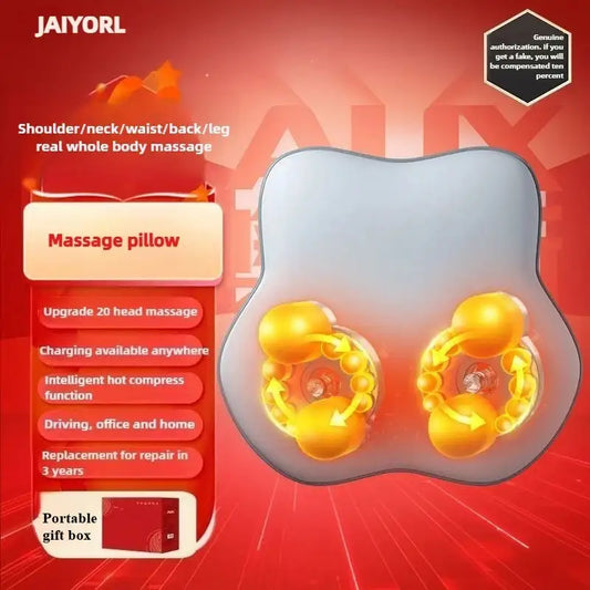 Wireless Cervical Massager Full Body Kneading Heat Pillow