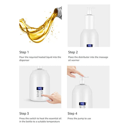 Massage Oil Heater With LED – Temperature Control 30-65C