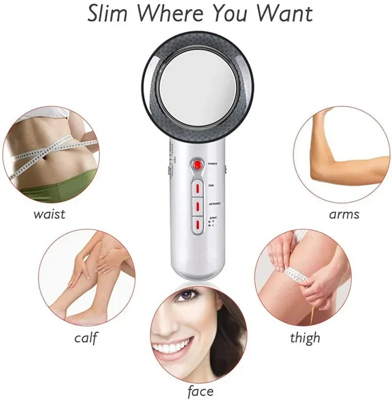EMS Ultrasonic Body Slimming Massager with Infrared and Galvanic Cavitation