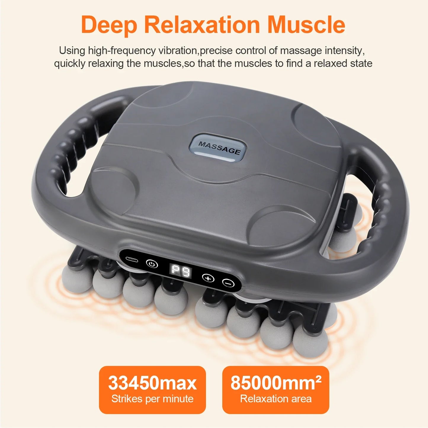 Wireless Fascia Gun with High Frequency Vibration, Deep Tissue Massage