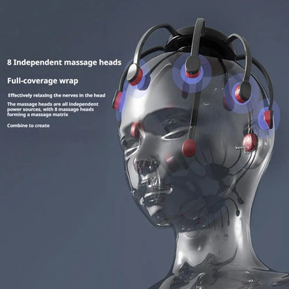 Electric Head Massager With 8-Claw Octopus Design, Portable Therapy Device