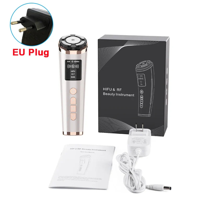 Hifu Face Lifting Machine RF High Frequency Anti-Aging EMS Microcurrent Massager