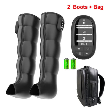 Air Compression Leg Massage Boots – Rechargeable Battery