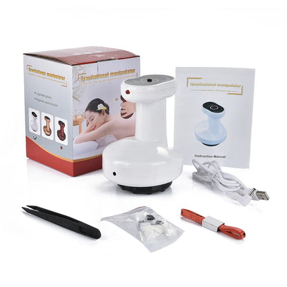 Electric Guasha Cupping Body Massager with Vacuum and Heating Functions