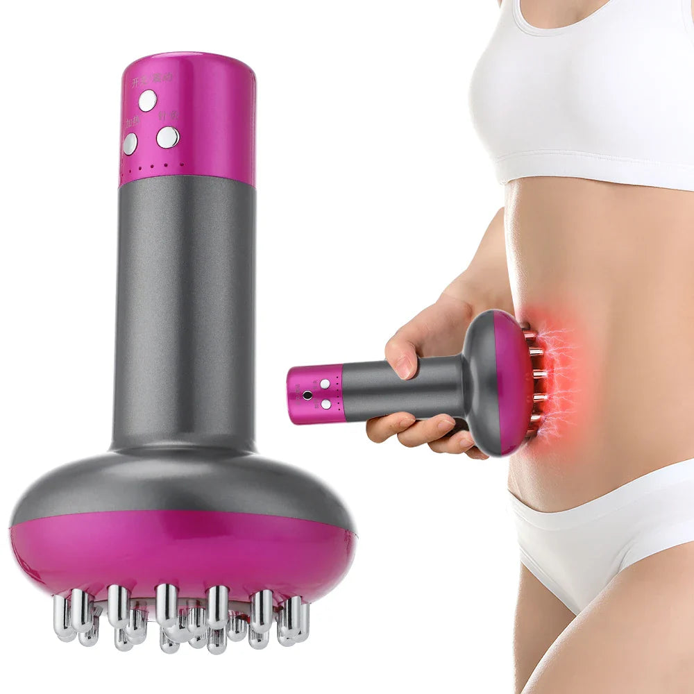 Electric Meridian Microcurrent Massage Brush with Lymphatic Drainage, Pain Relief
