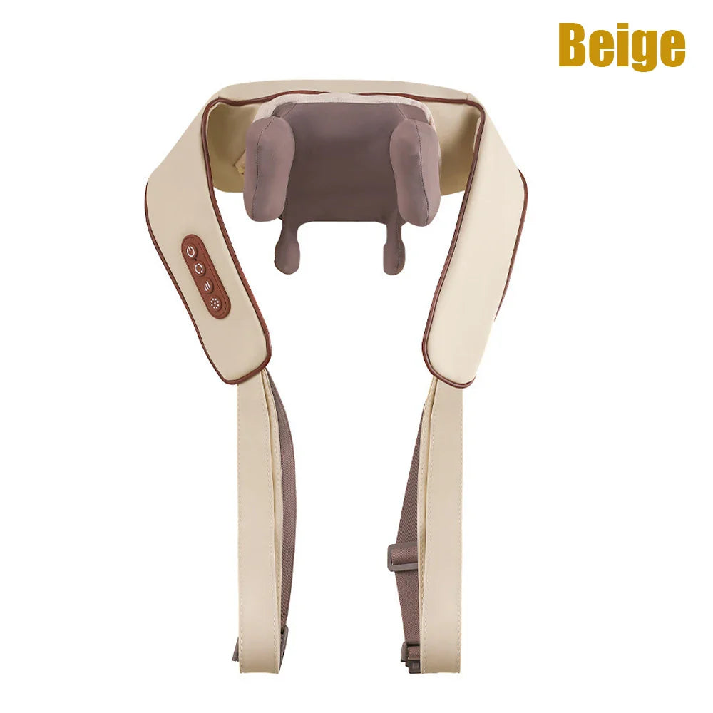 Wireless Neck Back Massager 5D Shiatsu Heated Pillow