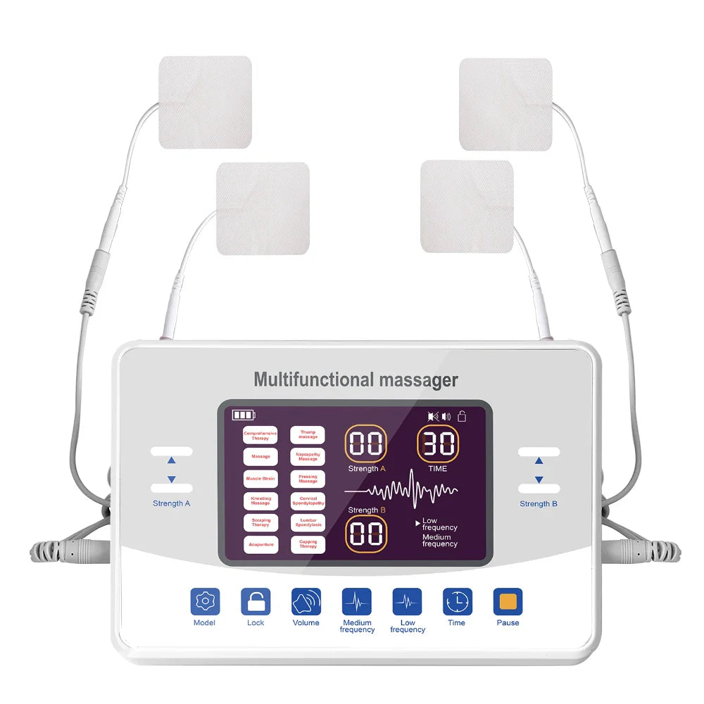 Electric TENS Massager With 12 Modes, Muscle Stimulator For Physiotherapy