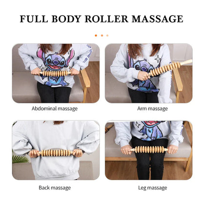 Wood Therapy Massage Roller For Lymphatic Drainage Relief