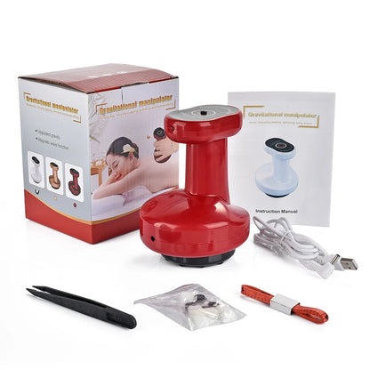 Electric Guasha Cupping Body Massager with Vacuum and Heating Functions