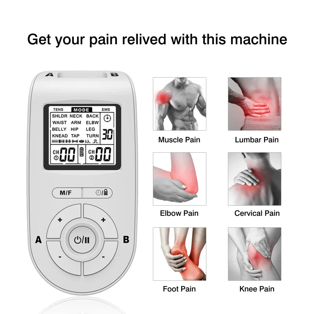 TENS EMS Physiotherapy Massager with 40 Adjustable Levels, 24 Modes