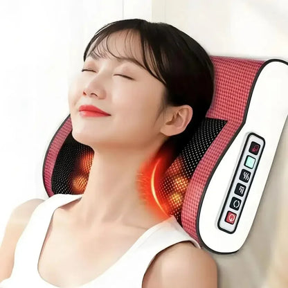 Neck Massager with Shoulder and Back Kneading, Multi Speed Hot Compress