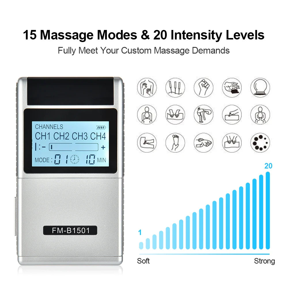 15 Modes EMS Electric Muscle Stimulator – Full Body Massager