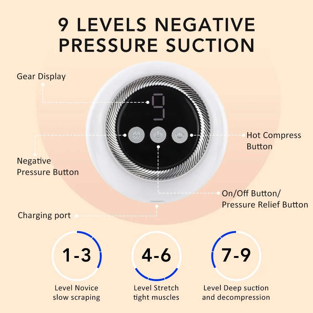Hailicare 9 Levels Cupping Massager – Red Light Therapy