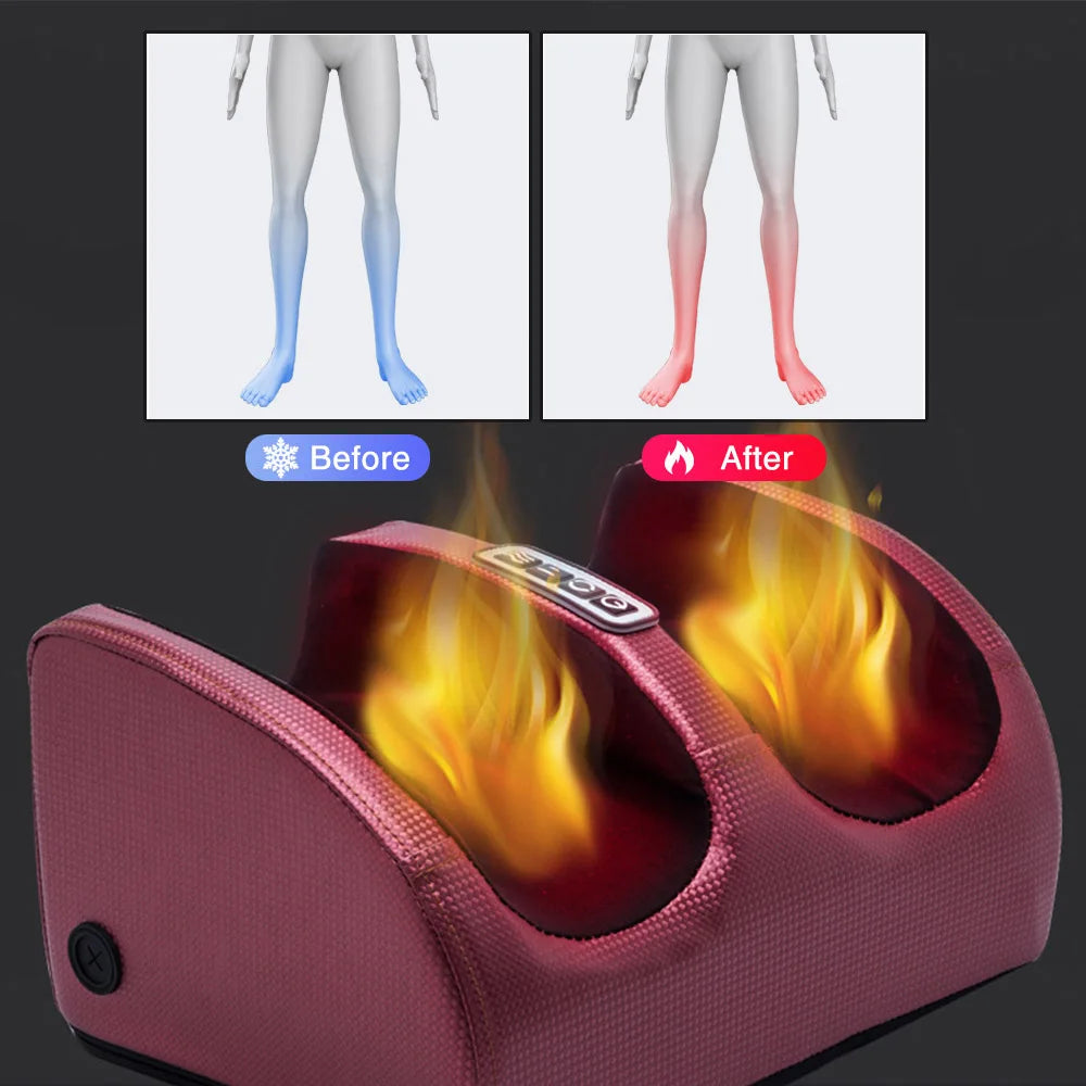 Electric Foot Massager Shiatsu - Deep Tissue Kneading Heat