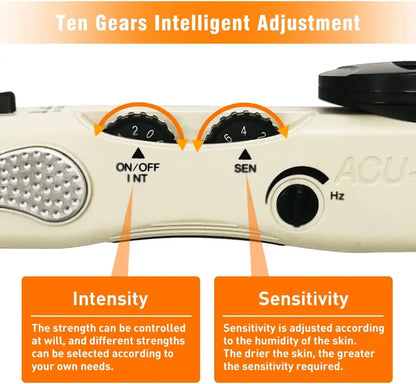 Rechargeable Electronic Acupuncture Pen with 3 Massage Heads, Meridian Finder