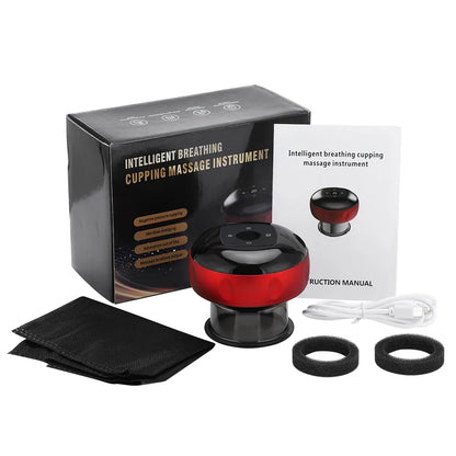 Electric Cupping Massage Device with Guasha, LCD, Heating