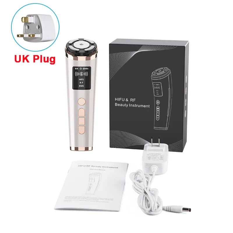 Hifu Face Lifting Machine RF High Frequency Anti-Aging EMS Microcurrent Massager