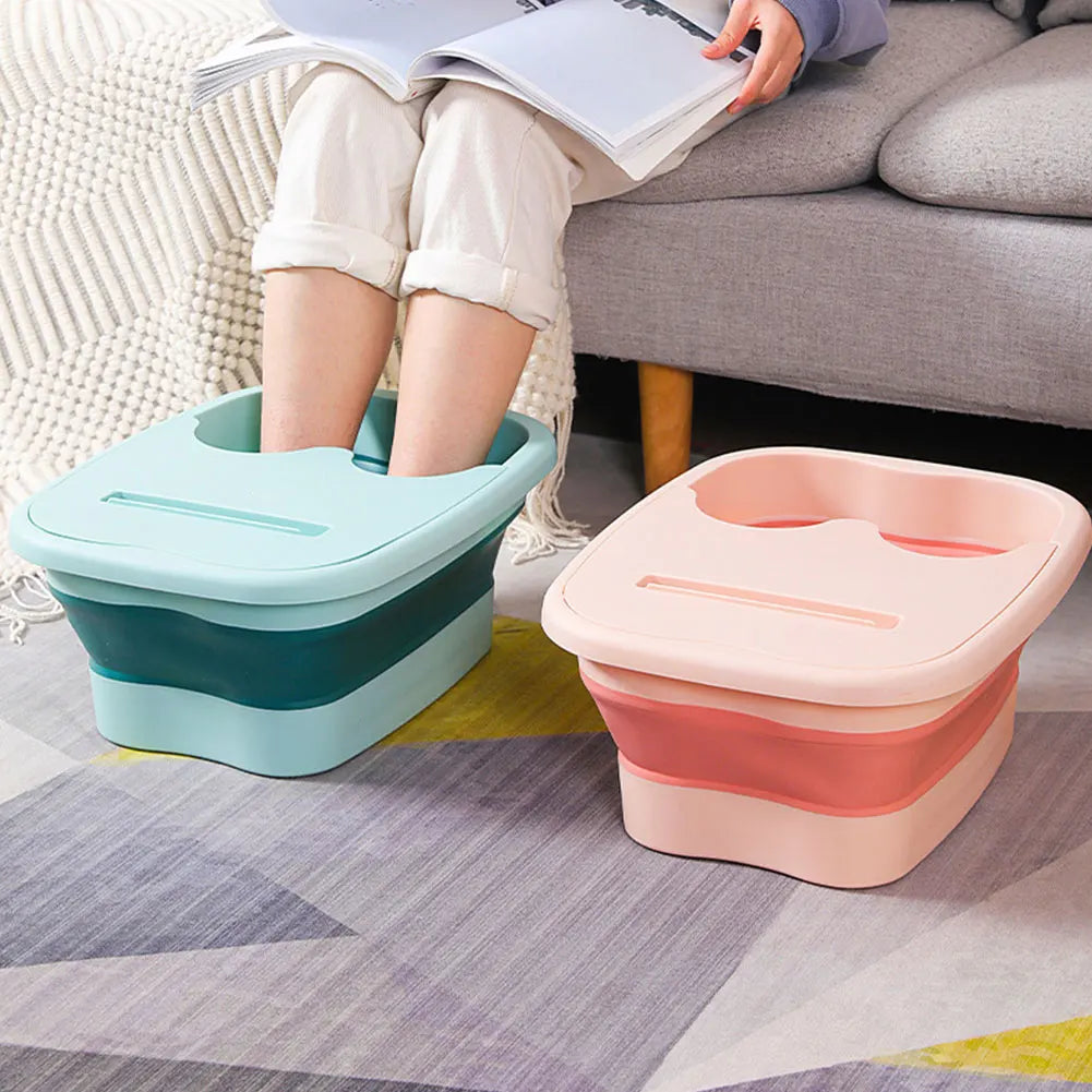 Foldable Foot Bath Bucket Massage Spa Soak Tub Portable