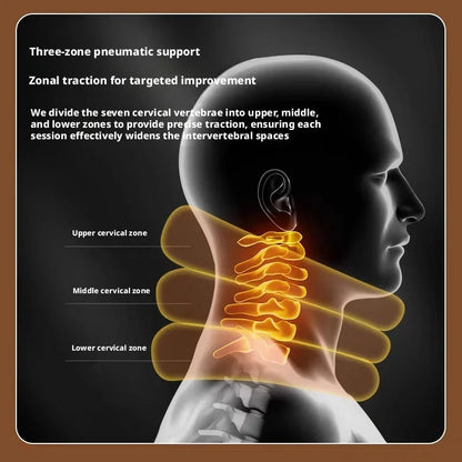Portable Inflatable U-Shaped Neck Massager for Cervical Support and Relief