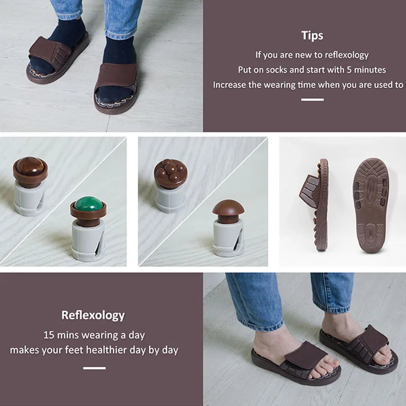 Foot Massage Acupuncture Slippers – Acupoint Activation