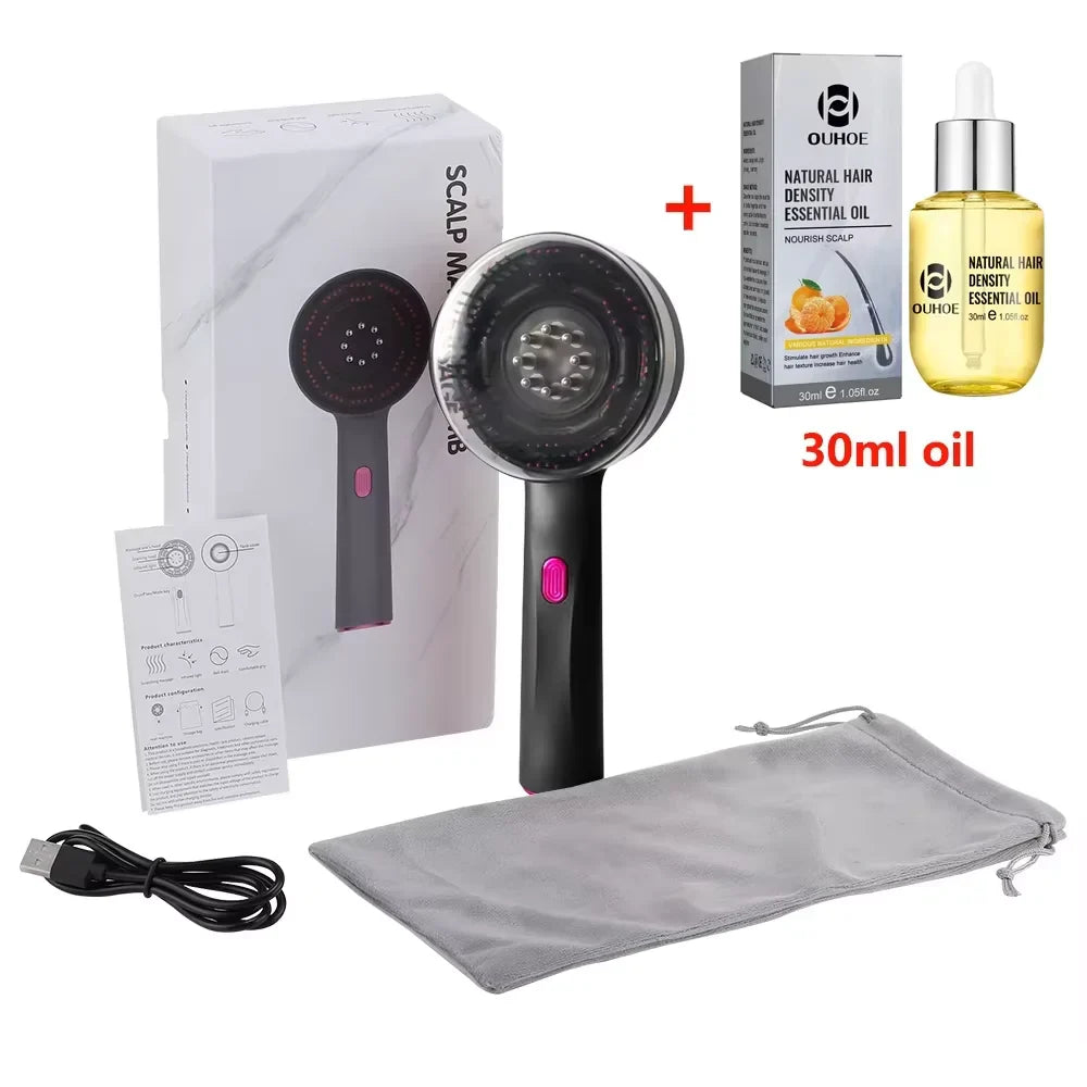3 Modes Electric Vibration Massage Comb for Hair Growth and Scalp Health