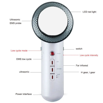 Ultrasound Cavitation EMS Face and Body Slimming Massager, Fat Burner