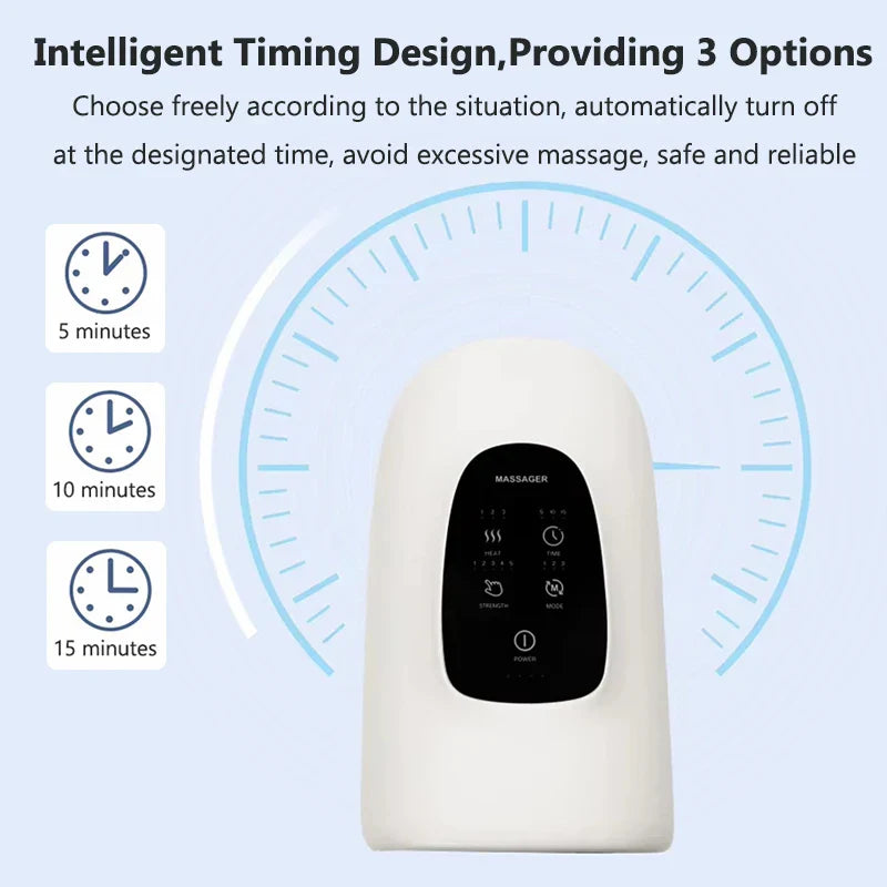 Electric Hand Massager - Airbag Kneading 3 Modes Hot