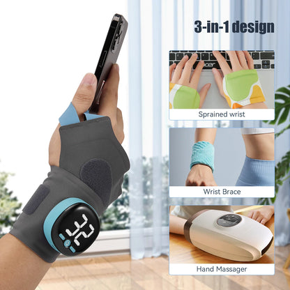 Wireless EMS Pain Relief Wrist Massager With Heat Guard