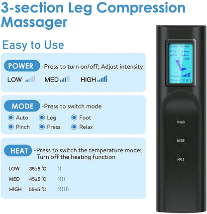 VamsLuna Electric Leg Massager ALC480 – 6 Modes Relief