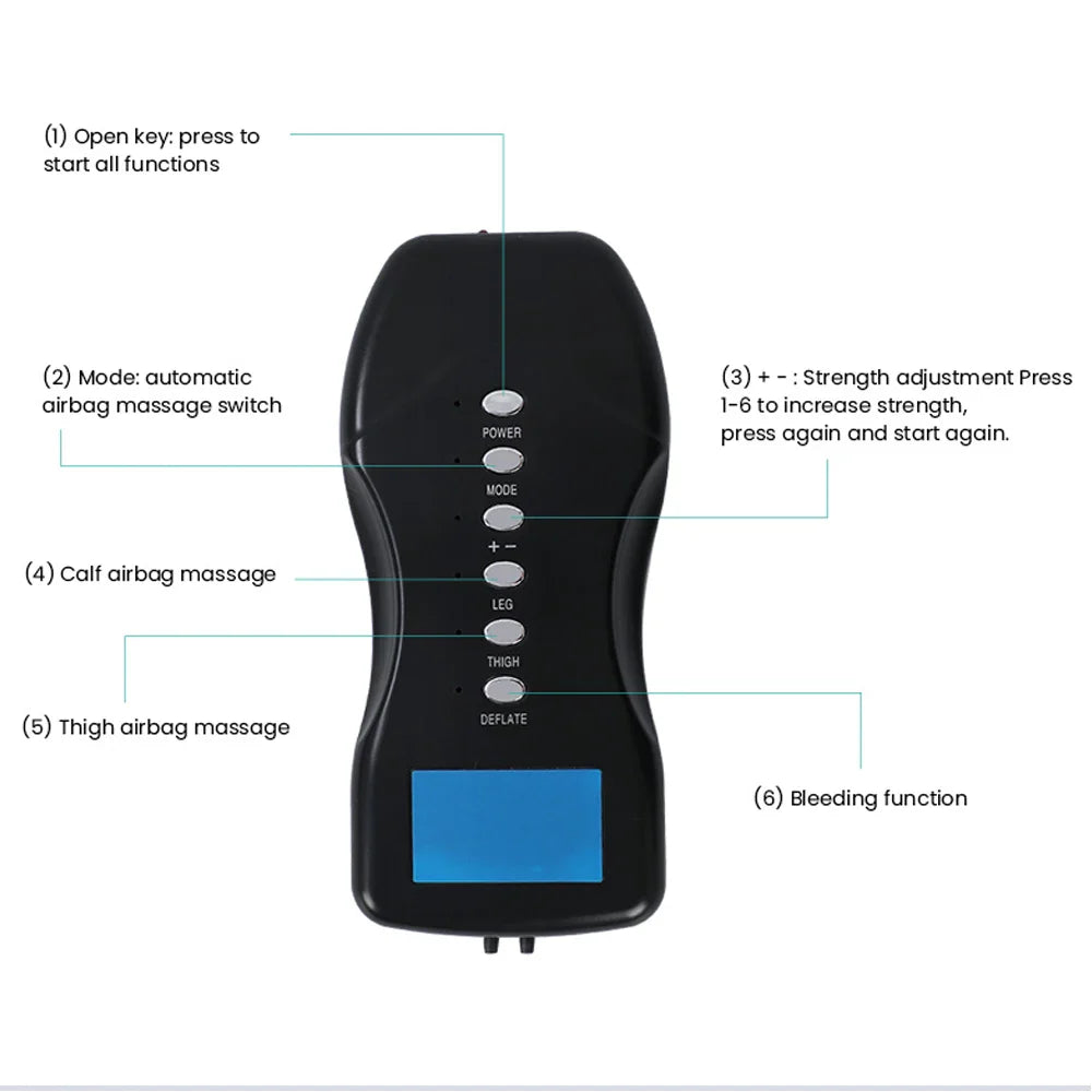 ALC472 Pressotherapy Leg Massager – Rechargeable Battery