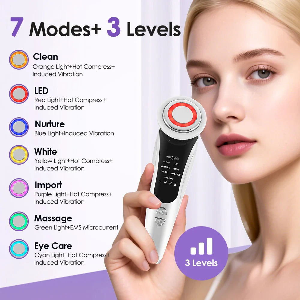 7 In 1 Face Massager Red Light Therapy – Skin Rejuvenation