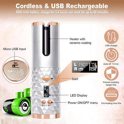 Cordless 360 Auto Hair Curler