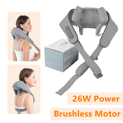 Foreverlily 26W Brushless Motor Neck And Shoulder Massager – Wireless Kneading Relief
