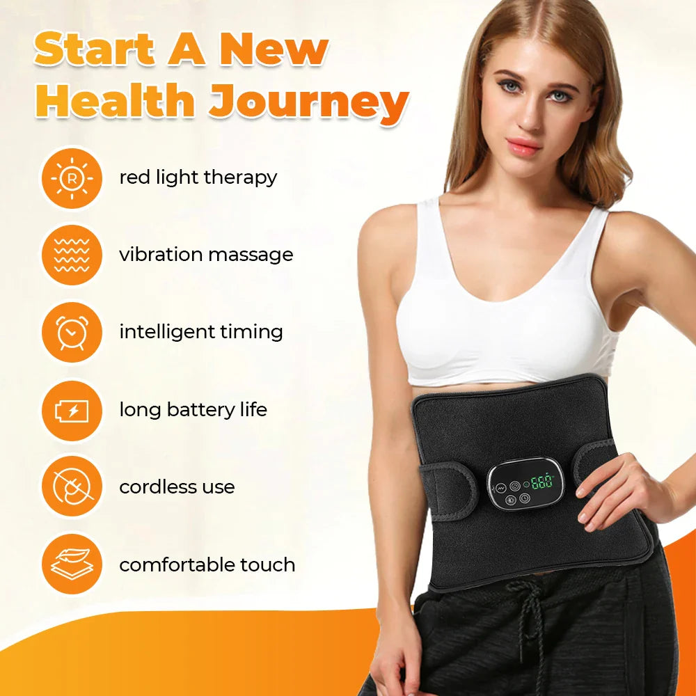 LED Red Light Therapy Pad Massager for Body, 660nm-850nm, Cordless