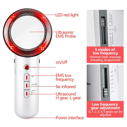 Kemetvov 3 In 1 EMS Infrared Ultrasonic Massager Slimming