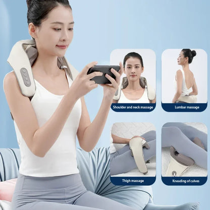 P100 – Heated Shiatsu Neck Massage Wrap With Heat Therapy