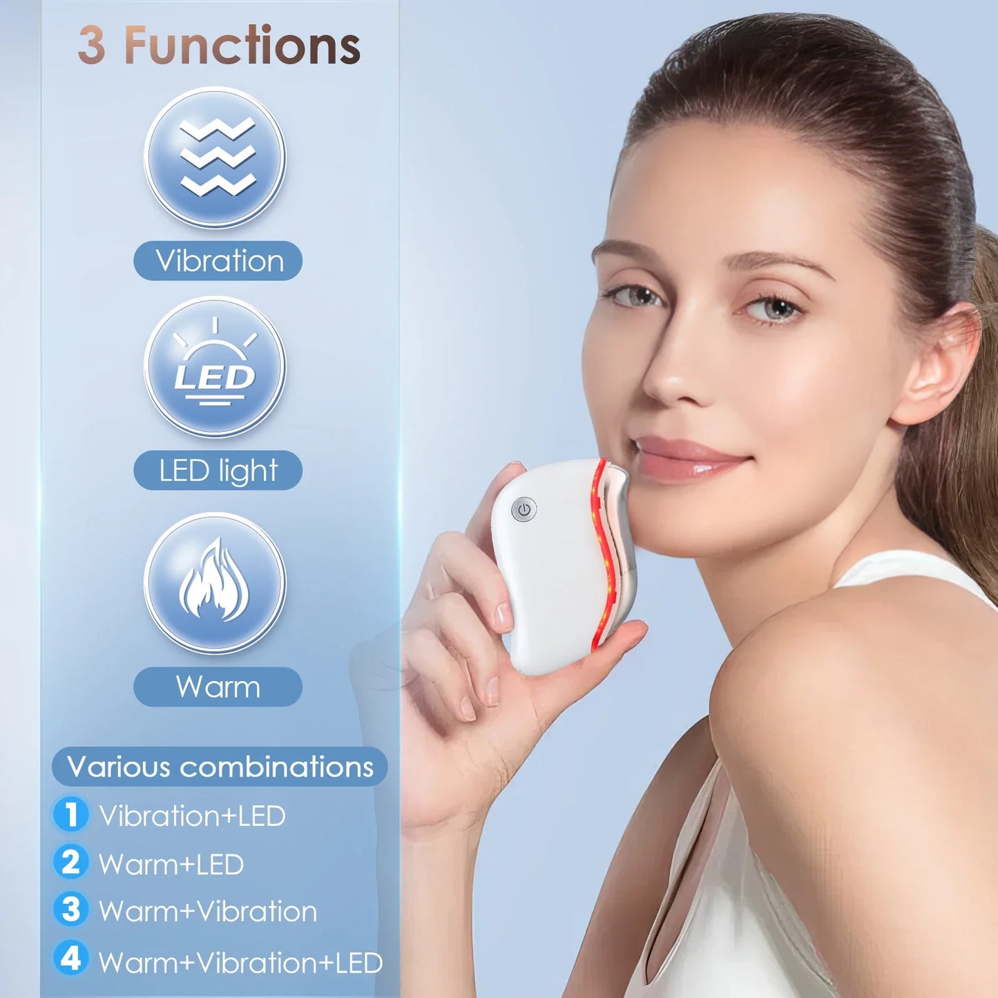 Gua Sha Electric Face Lifting Massager With Vibration