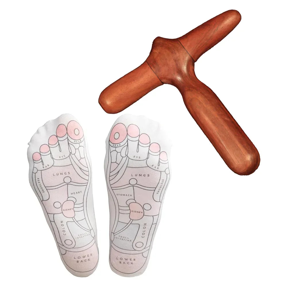 Wooden Neck Chin Massager Stick For Acupoint Massage Tool