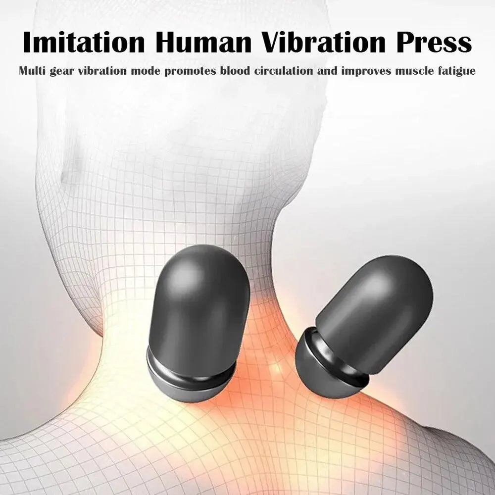 Neck Massage Pillow Vibration Hot Compress Memory Foam